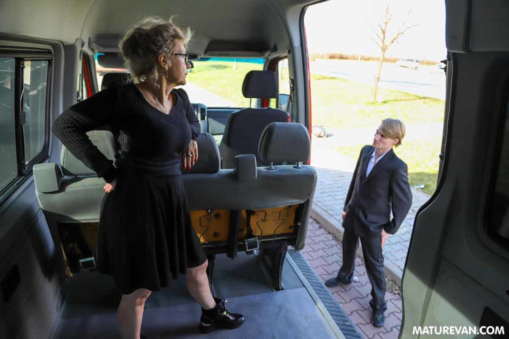 Horny granny can't wait for young cock 2