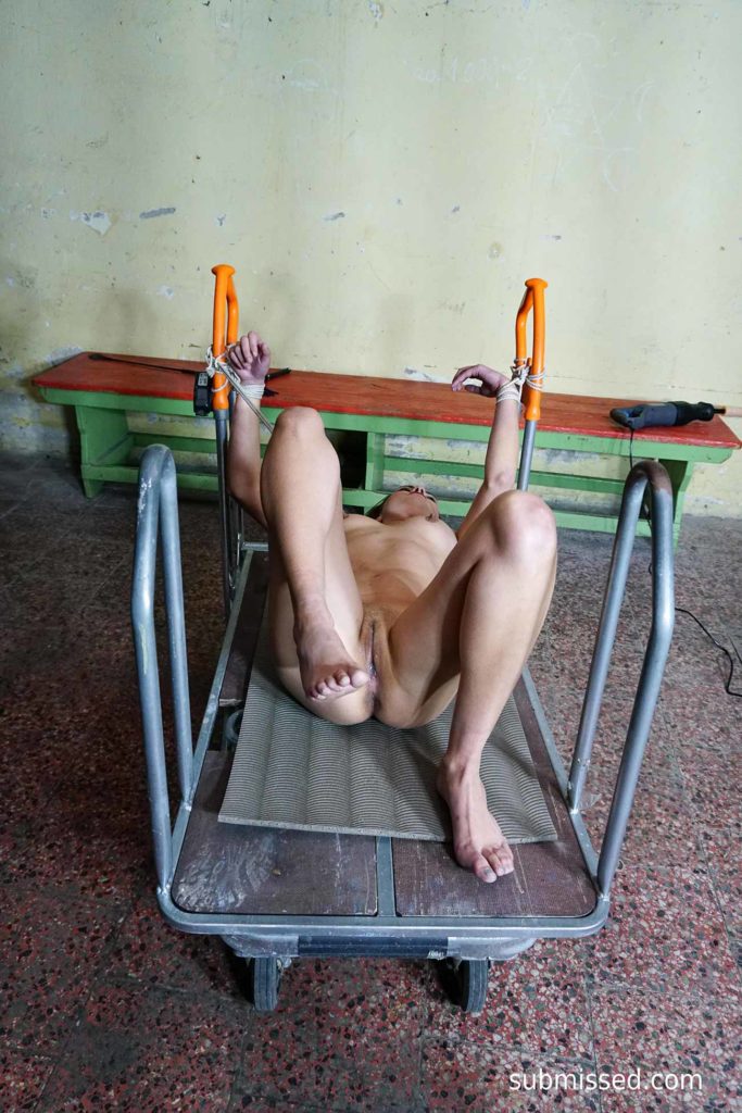 Adina Rimers tied up for machine 2